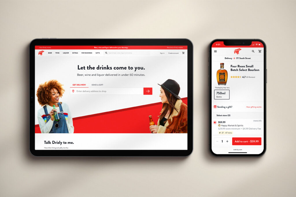 Home page and product page